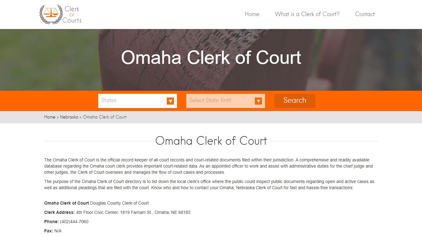 Omaha Clerk of Court